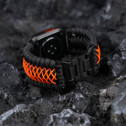 Tefeca Titan Series Paracord Band Compatible with Apple Watch-Ember