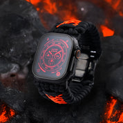 Tefeca Titan Series Paracord Band Compatible with Apple Watch-Ember