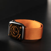 Tefeca Fortitude Series Standard Wide Hook and Loop Band for Apple Watch /Apple Watch Ultra| Light Orange Nylon - Tefeca