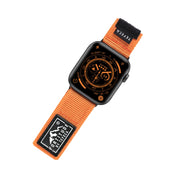 Tefeca Fortitude Series Standard Wide Hook and Loop Band for Apple Watch /Apple Watch Ultra| Light Orange Nylon - Tefeca
