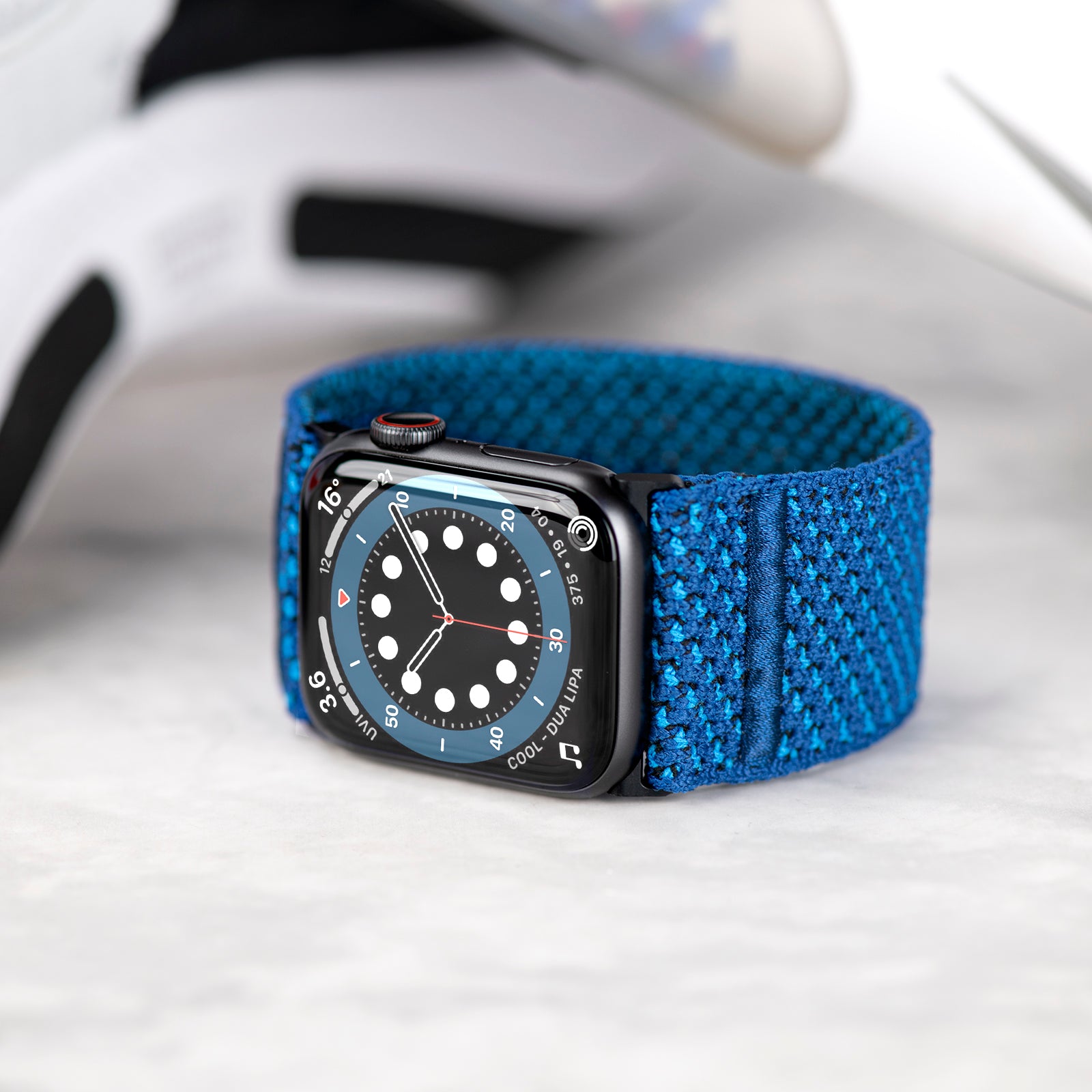Tefeca Unity Series Elastic Compatible/Replacement Band for Apple Watch/Apple Watch Ultra | Blue Summer | 38/40/41mm 42/44/45mm