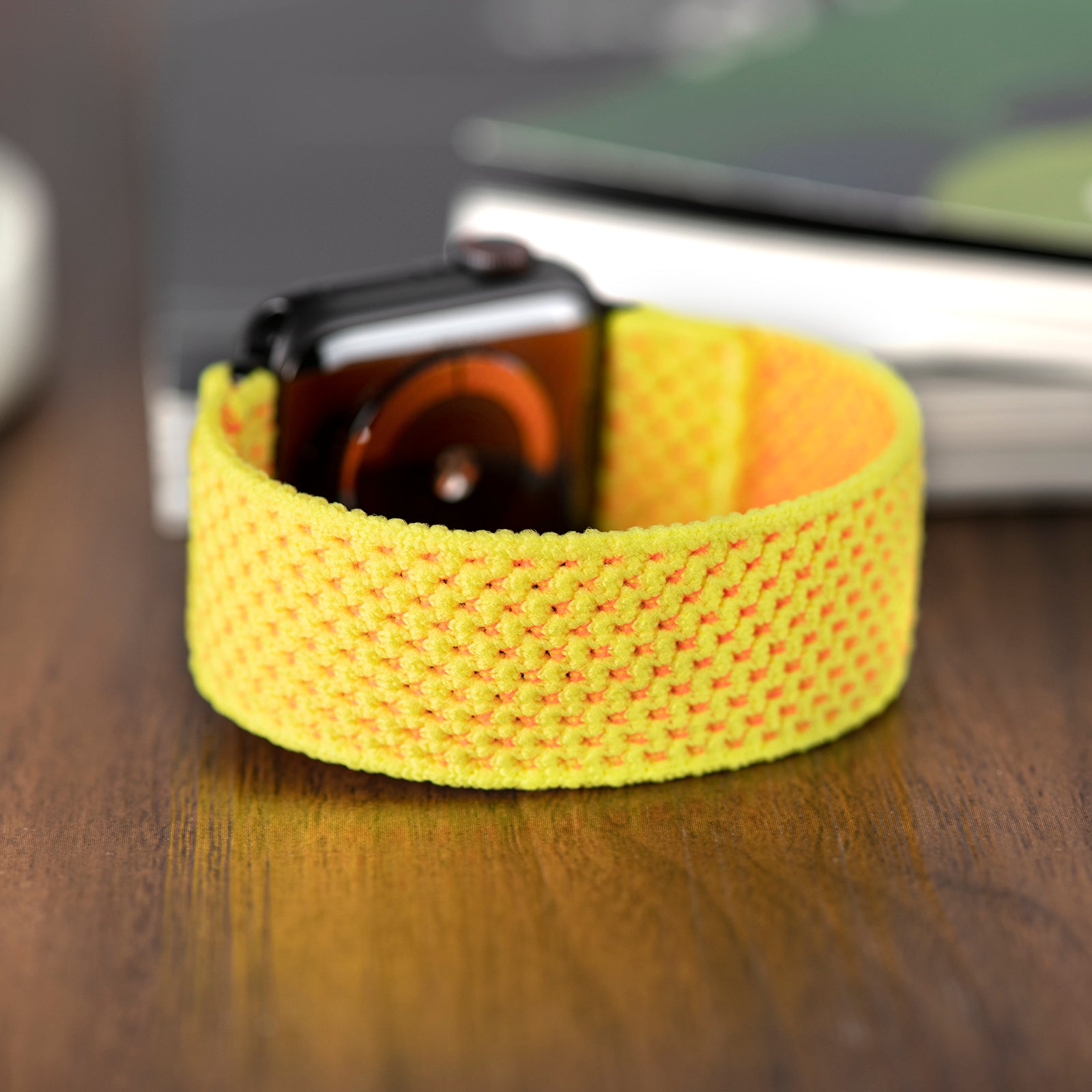 Tefeca Unity Series Elastic Compatible/Replacement Band for Apple Watch/Apple Watch Ultra | Yellow Sunflower | 38/40/41mm 42/44/45/49mm