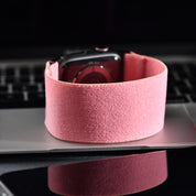 Tefeca Unity Series Elastic Compatible/Replacement Band for Apple Watch/Apple Watch Ultra | Pink Plush | 38/40/41mm 42/44/45mm