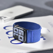 Tefeca Unity Series Elastic Compatible/Replacement Band for Apple Watch/Apple Watch Ultra | Blue Plush | 38/40/41mm 42/44/45mm