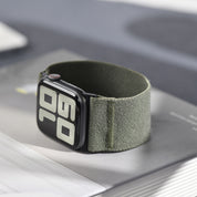 Tefeca Unity Series Elastic Compatible/Replacement Band for Apple Watch/Apple Watch Ultra | Army Green Plush | 38/40/41mm 42/44/45mm