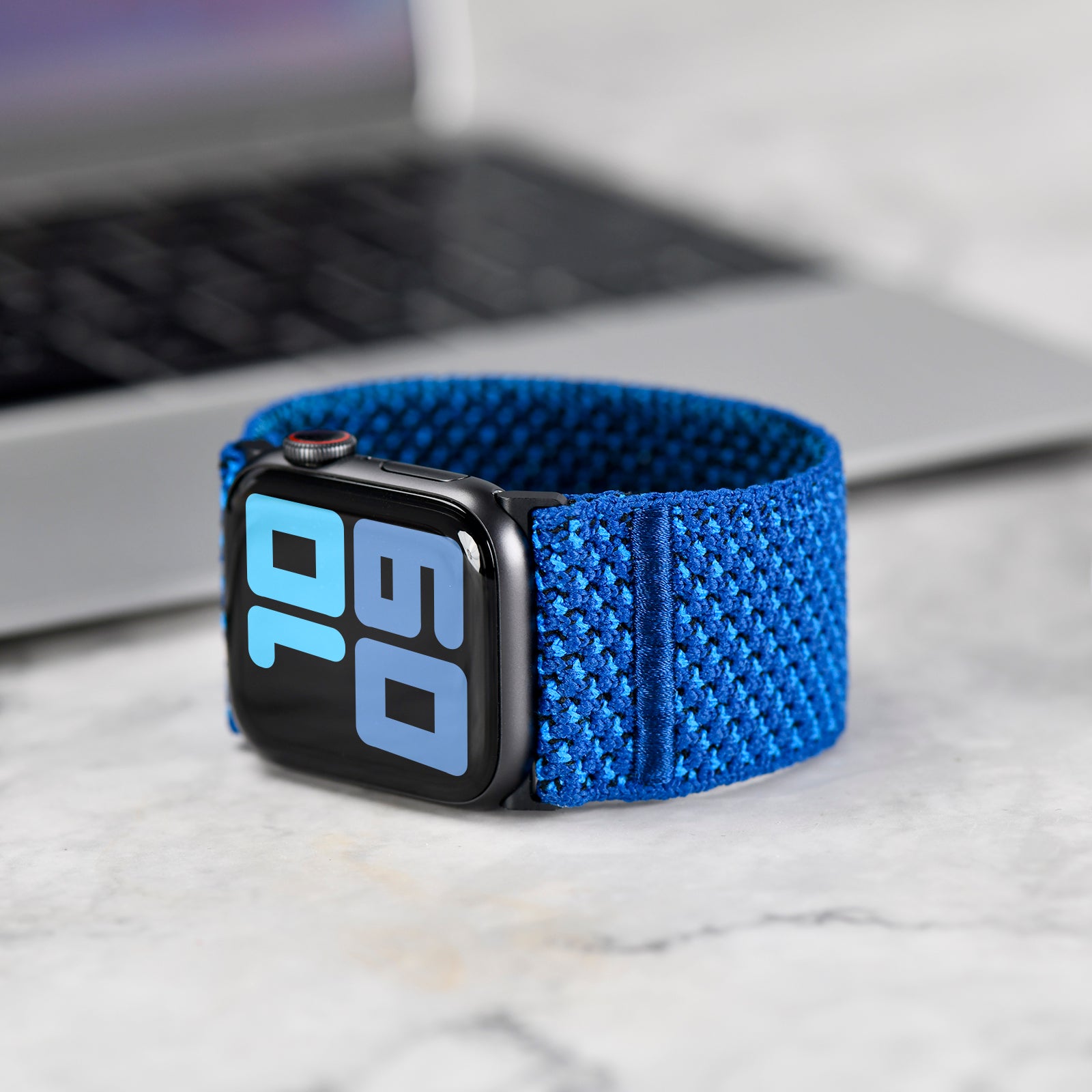 Tefeca Unity Series Elastic Compatible/Replacement Band for Apple Watch/Apple Watch Ultra | Blue Summer | 38/40/41mm 42/44/45mm