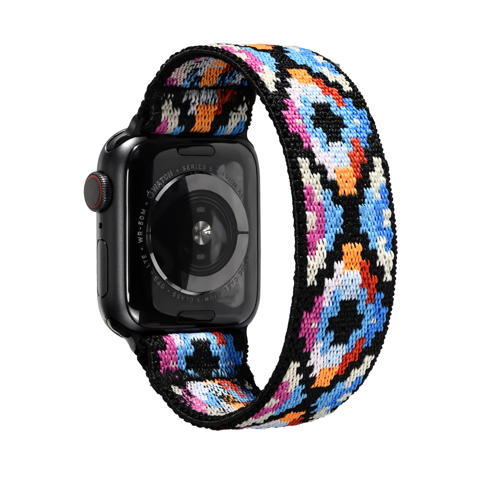 B&W LV Pattern Extra Wide Elastic Apple Watch Band - Hand-Stitched – QtCatz