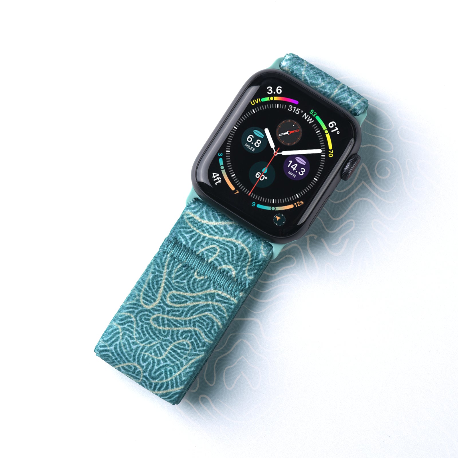 Tefeca Unity Series Elastic Compatible/Replacement Band for Apple Watch/Apple Watch Ultra | Ripple | 38/40/41mm 42/44/45/49mm