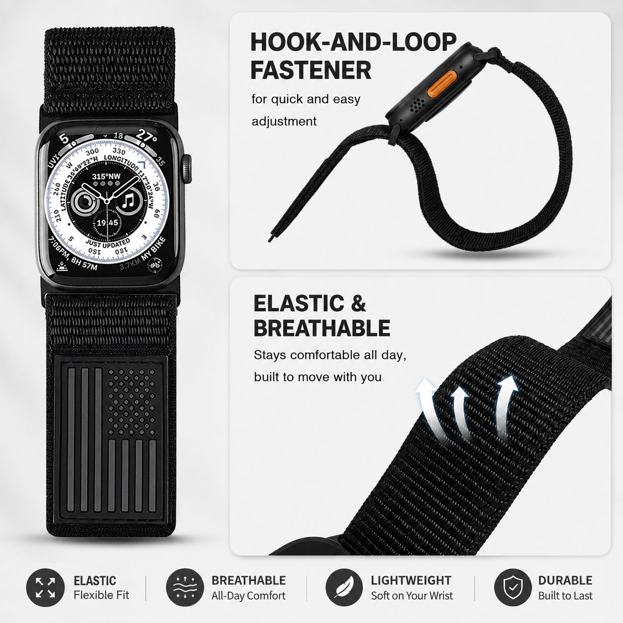 Fortitude USA Flag Band-Woven Nylon