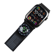 Tefeca Fortitude Series USA Flag Standard Wide Band – Black with Black SnapHook Micro Compass