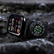 Tefeca Fortitude Series USA Flag Standard Wide Band – Black with Black SnapHook Micro Compass
