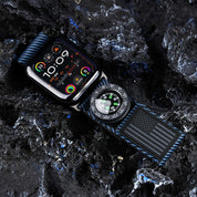 Tefeca Fortitude Series USA Flag Standard Wide Band – Onyx with Black SnapHook Micro Compass