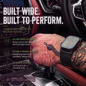 Dual Band-Carbon Fiber Leather