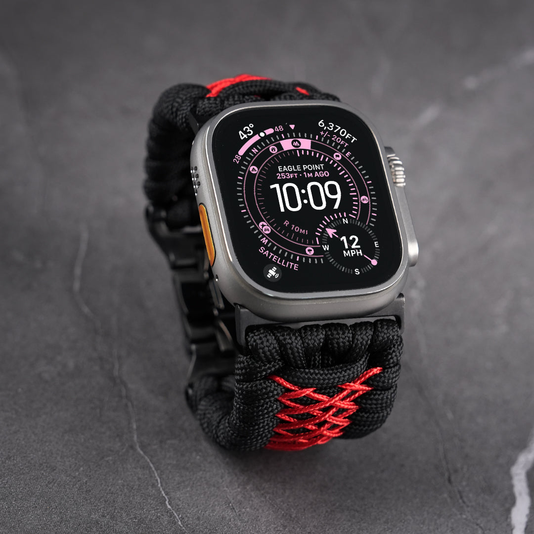 Tefeca Titan Series Paracord Band Compatible with Apple Watch-Pulse