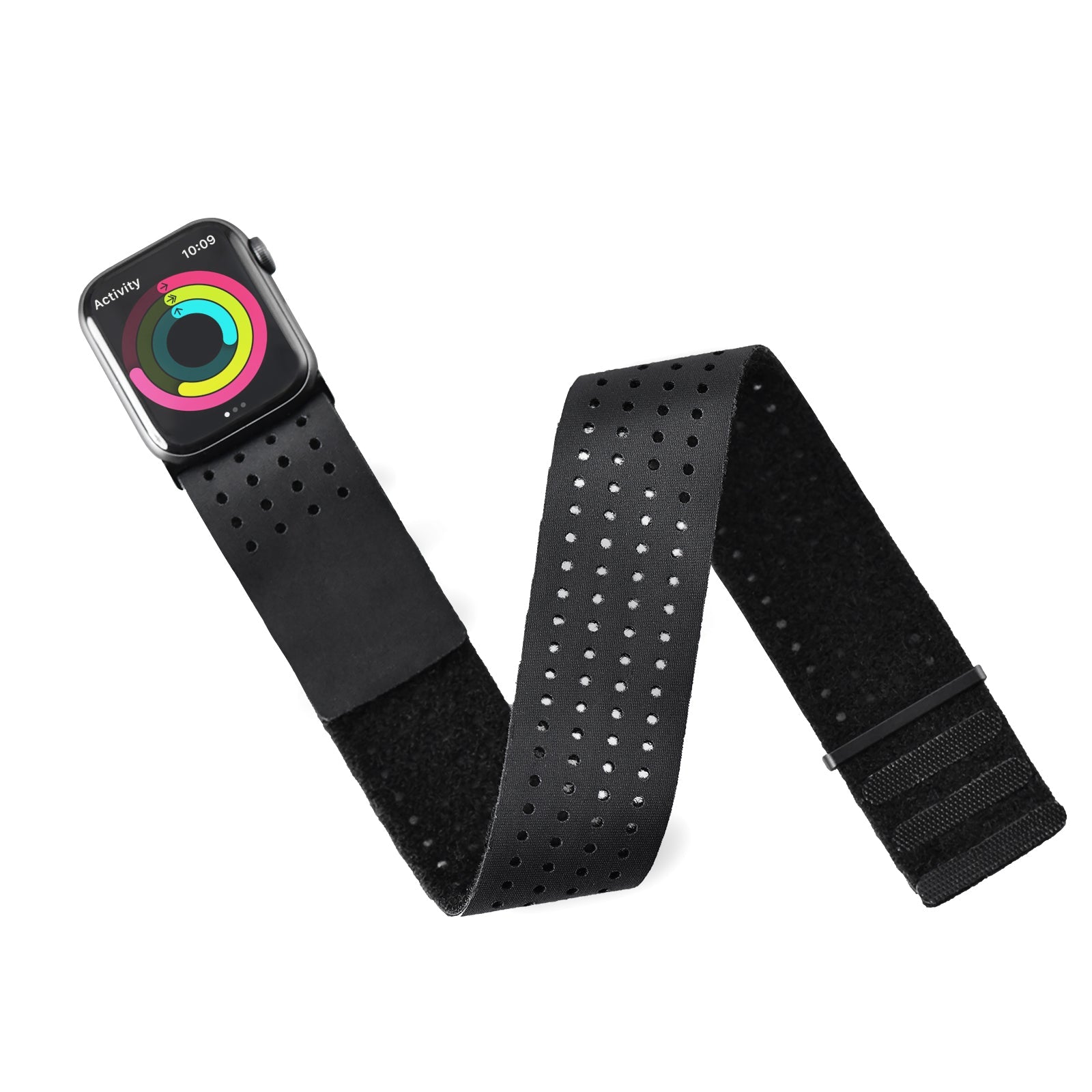 Tefeca Black Mesh Lycra Sport loop ArmBand and Ankle band for Apple Watch /Apple Watch Ultra - Tefeca