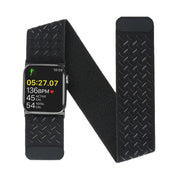 Tefeca Black Woven Nylon Sport loop ArmBand and Ankle band for Apple Watch /Apple Watch Ultra - Tefeca