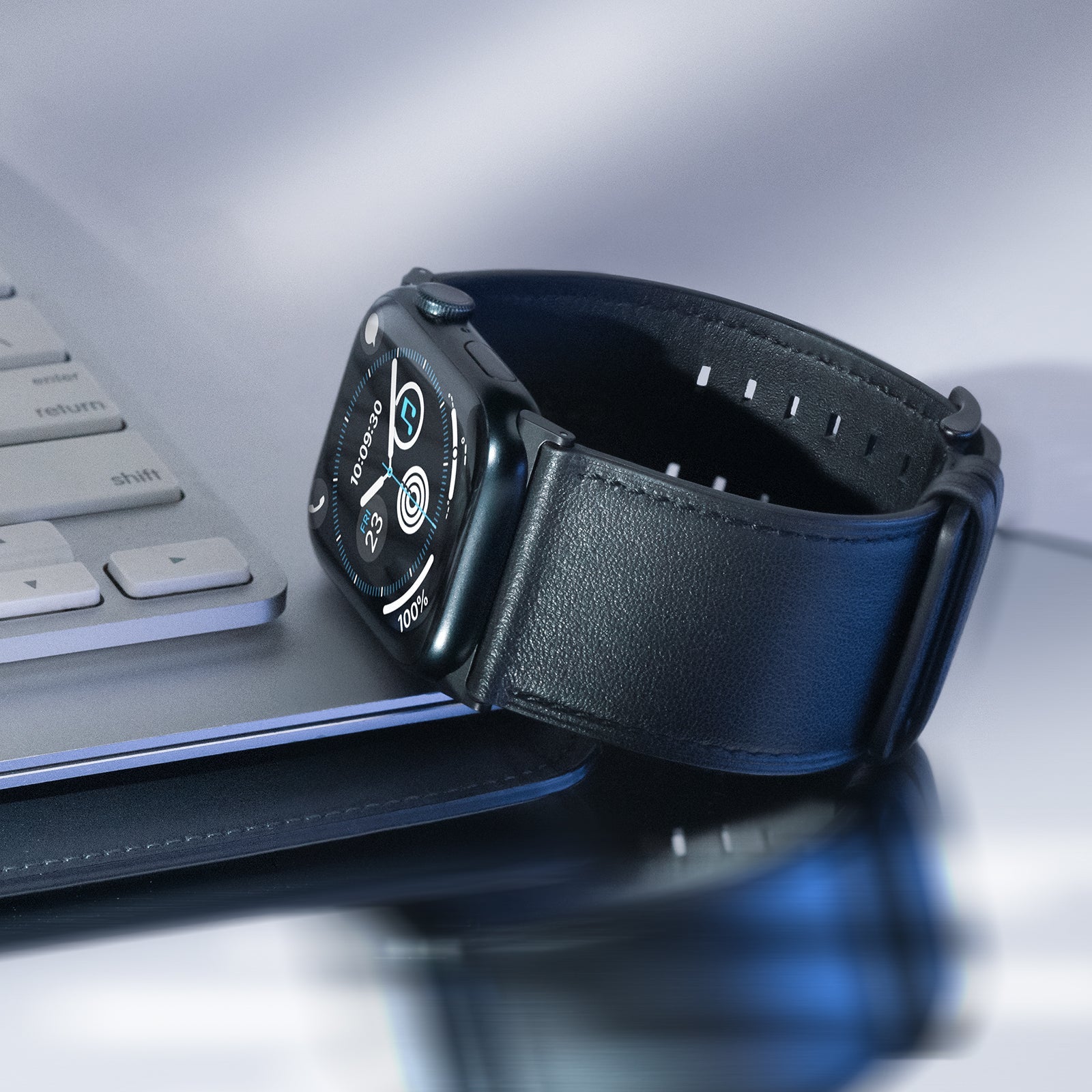 Dual Band-Black Leather – Tefeca