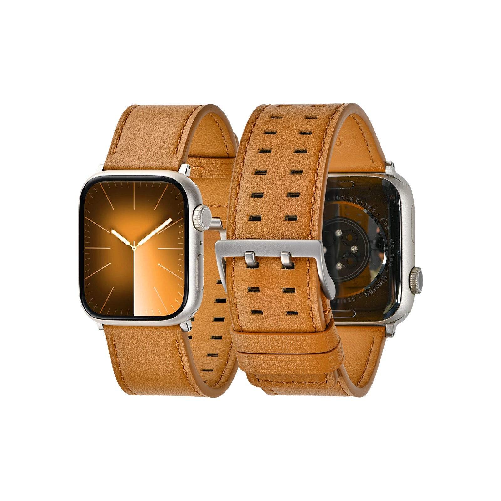  Apple Watch Ultra | Standard Wide Brown Leather - Tefeca