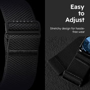 Tefeca Edge Series Stretchy Band Compatible with Apple Watch Ultra/Ultra2 / Hyper Black | Ultra Wide for 42/44/45/49mm - Tefeca