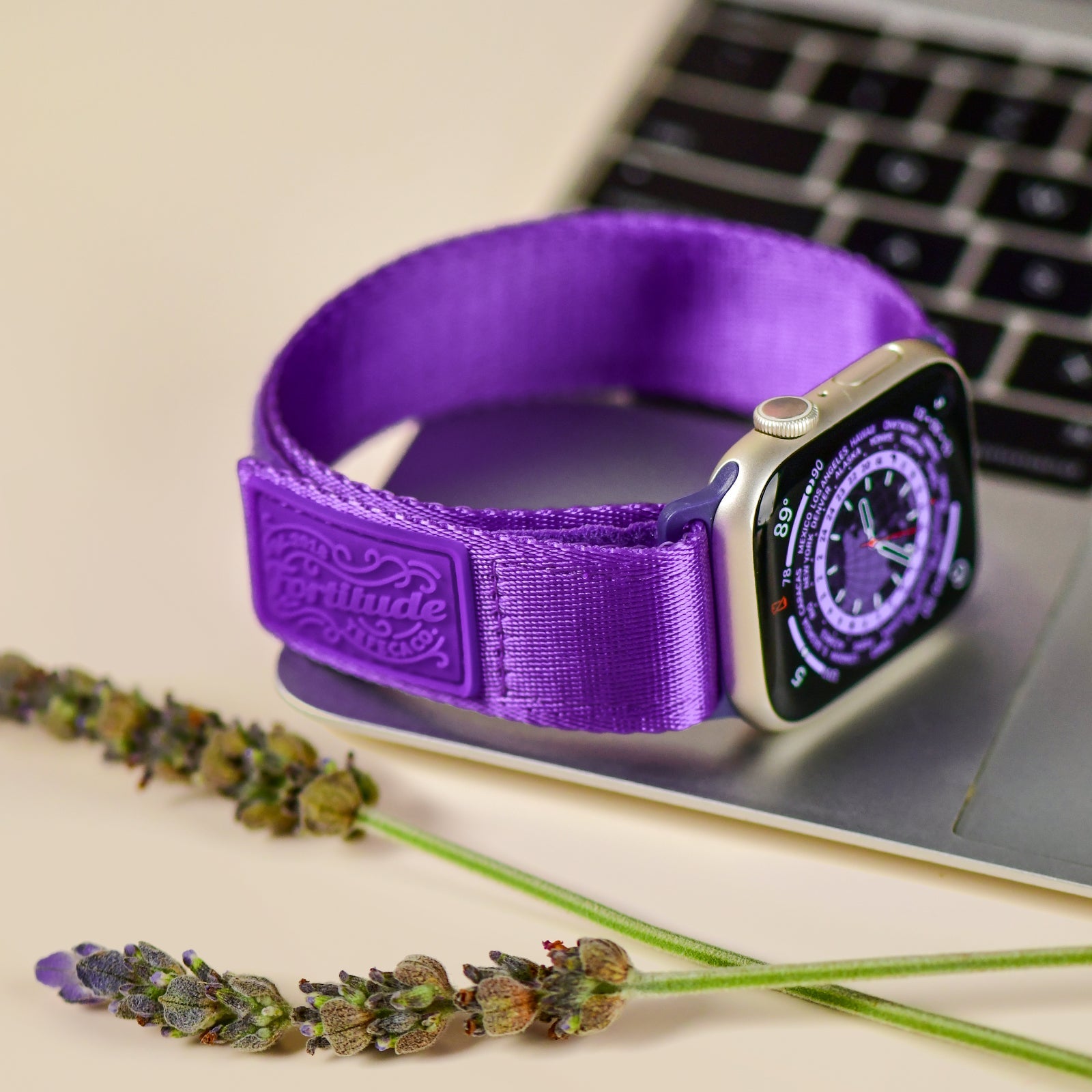 Tefeca Fortitude Series Hook and Loop Band for Apple Watch / Apple Watch Ultra / Lavender - Tefeca