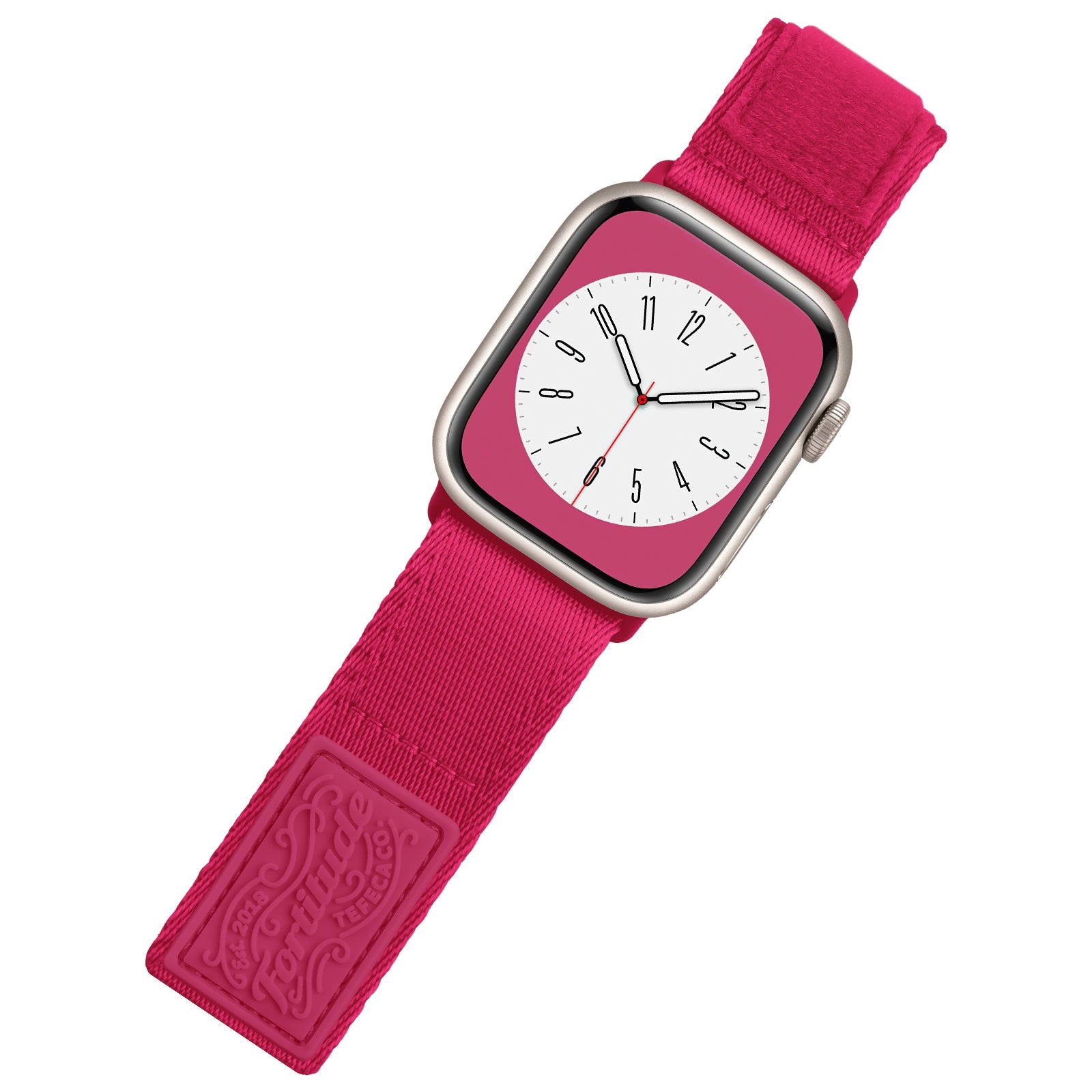 Tefeca Fortitude Series Hook and Loop Band for Apple Watch / Apple Watch Ultra / Magenta - Tefeca