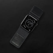 Tefeca Fortitude Series Ultra Wide Hook and Loop Band for Apple Watch /Apple Watch Ultra| Canvas Black Label - Tefeca