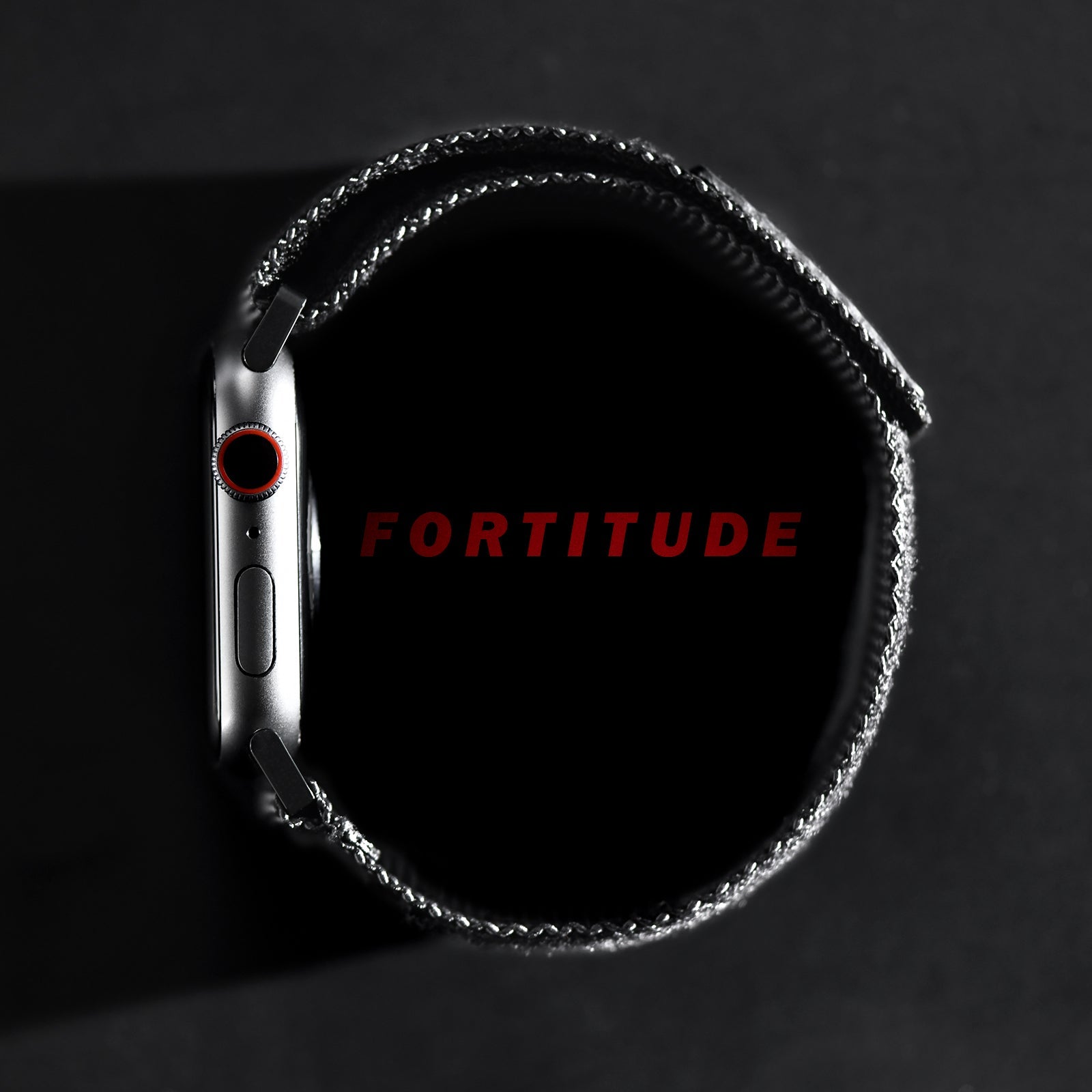 Tefeca Fortitude Series Ultra Wide Hook and Loop Band for Apple Watch /Apple Watch Ultra | Nylon Black - Tefeca