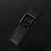 Tefeca Fortitude Series Ultra Wide Hook and Loop Band for Apple Watch /Apple Watch Ultra| Nylon Black Label - Tefeca