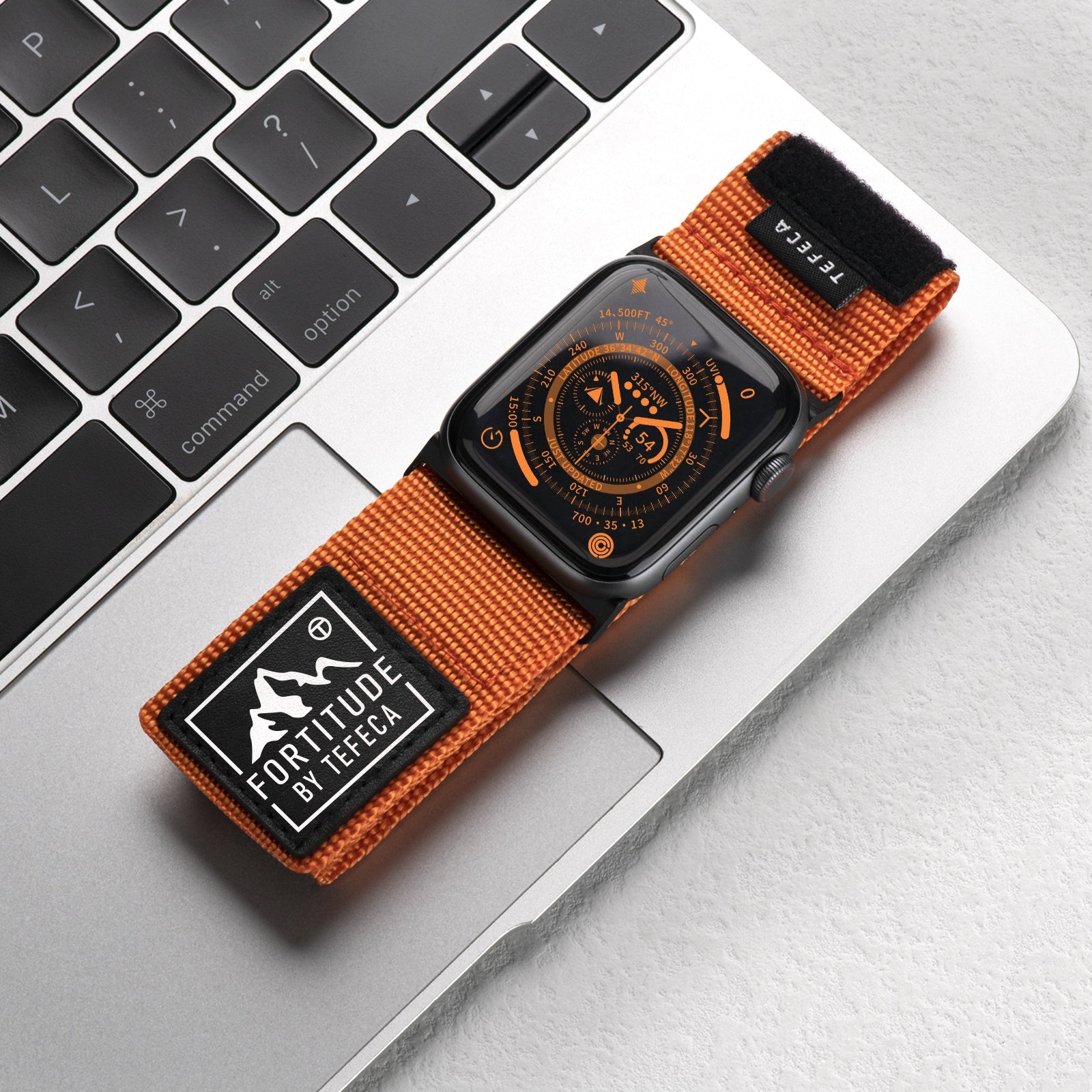 Apple Watch Ultra | Ultra Wide Light Orange Nylon - Tefeca