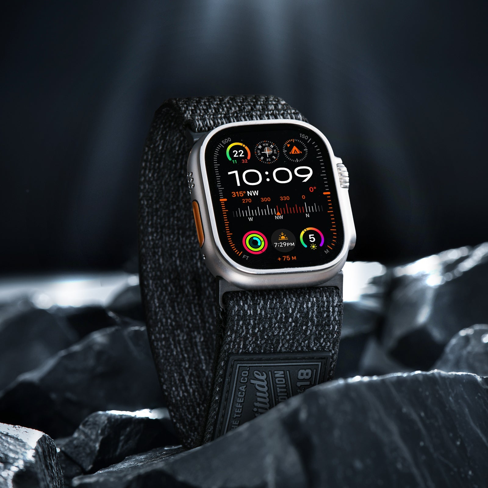 Apple Watch Ultra | Ultra Wide Nylon Carbon - Tefeca