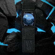 Tefeca Fortitude Series Ultra Wide Hook and Loop Band for Apple Watch /Apple Watch Ultra | Ultra Wide Nylon Carbon - Tefeca