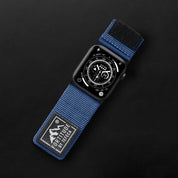 Tefeca Fortitude Series Ultra Wide Hook and Loop Band for Apple Watch/Apple Watch Ultra | Nylon Blue - Tefeca