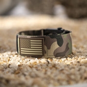 Tefeca Fortitude Series Ultra Wide Hook and Loop Band for Apple Watch/Apple Watch Ultra | Nylon USA Flag Camo - Tefeca