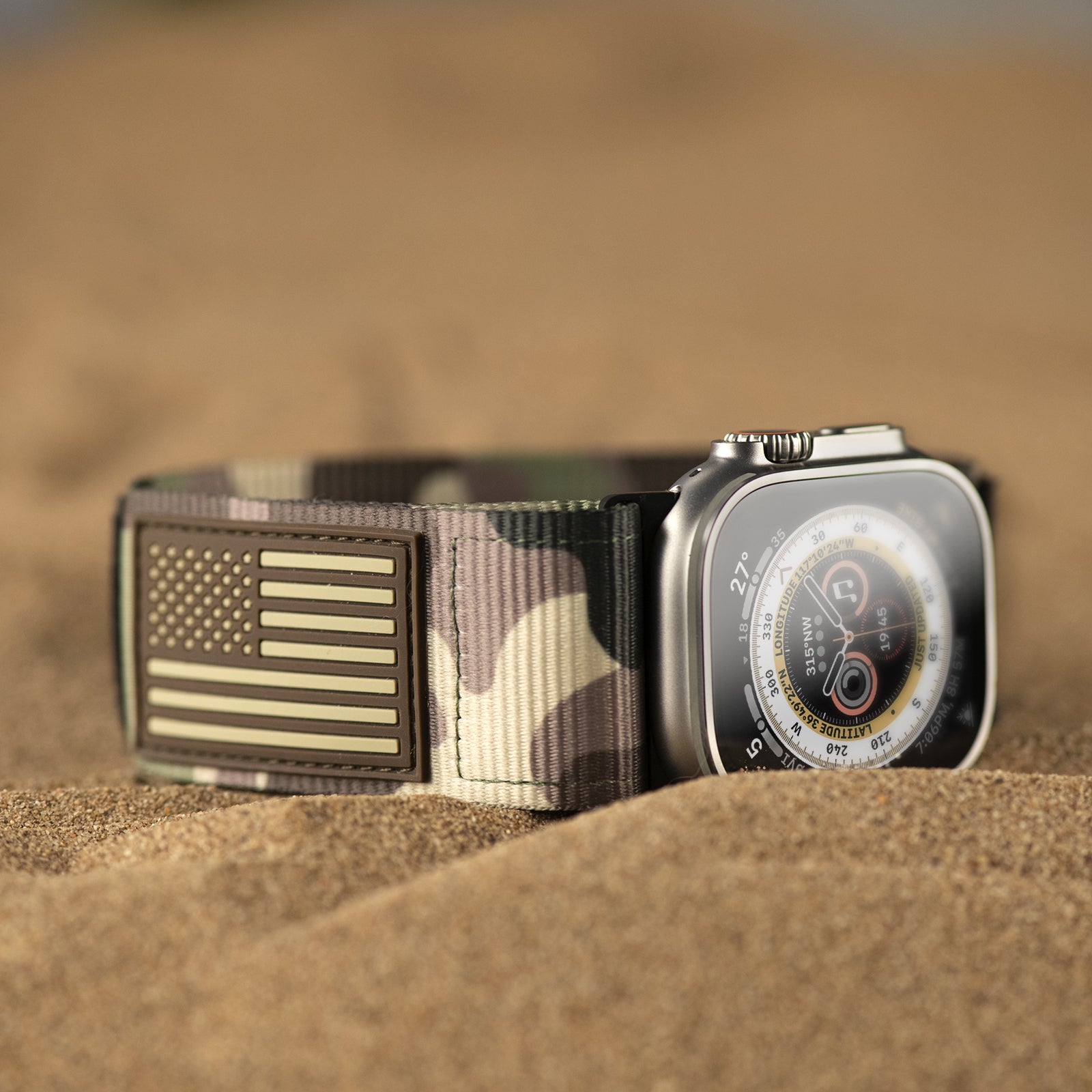 Apple Watch Ultra | Nylon USA Flag Camo - Tefeca