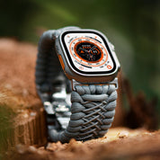 Tefeca Titan Series Paracord Band Compatible with Apple Watch (Gray 49/45/44/42mm) - Tefeca