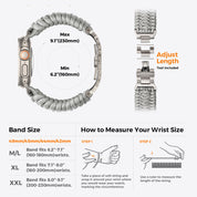 Tefeca Titan Series Paracord Band Compatible with Apple Watch (Gray 49/45/44/42mm) - Tefeca
