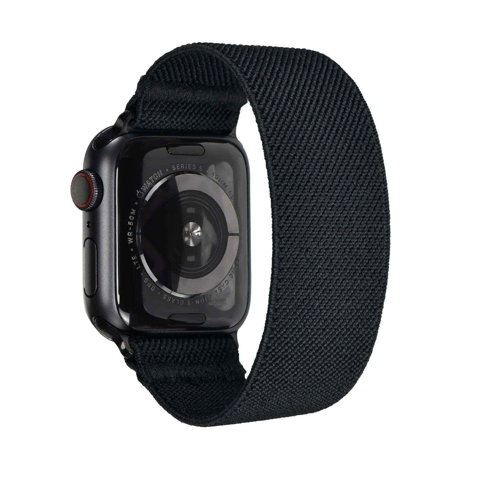 Tefeca Unity Series Elastic Compatible/Replacement Band for Apple Watch/Apple Watch Ultra | Black Colored | 38/40/41mm 42/44/45/49mm - Tefeca