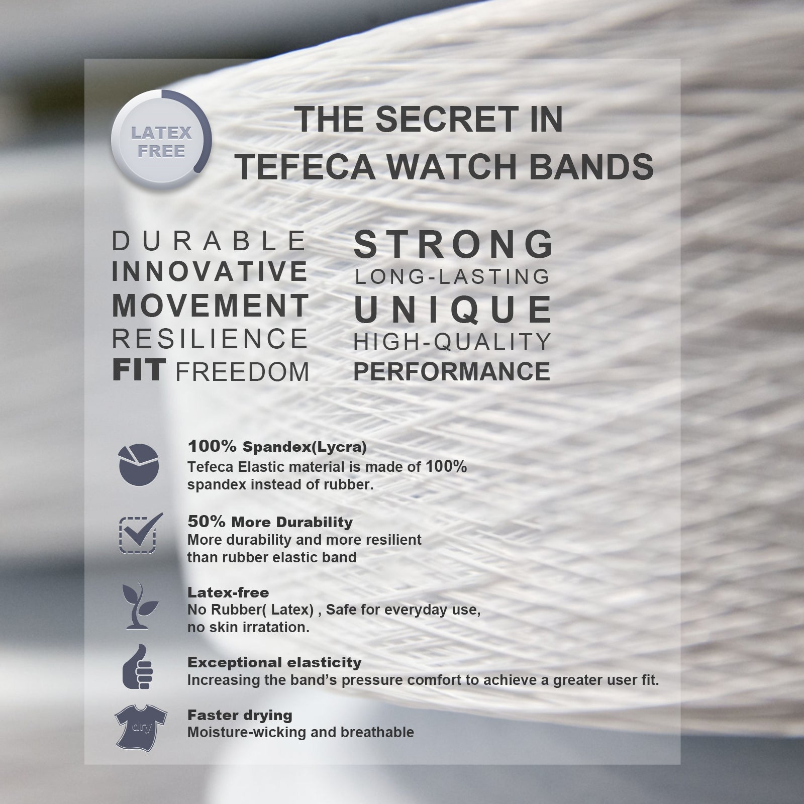 Tefeca Unity Series Elastic Compatible/Replacement Band for Apple Watch/Apple Watch Ultra | Black Colored | 38/40/41mm 42/44/45/49mm - Tefeca