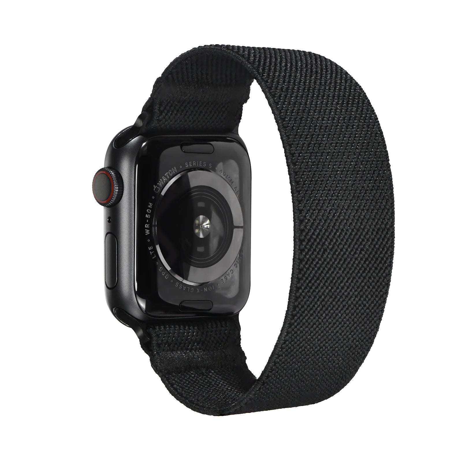 Tefeca Unity Series Elastic Compatible/Replacement Band for Apple Watch/Apple Watch Ultra | Black Colored | 38/40/41mm 42/44/45/49mm - Tefeca