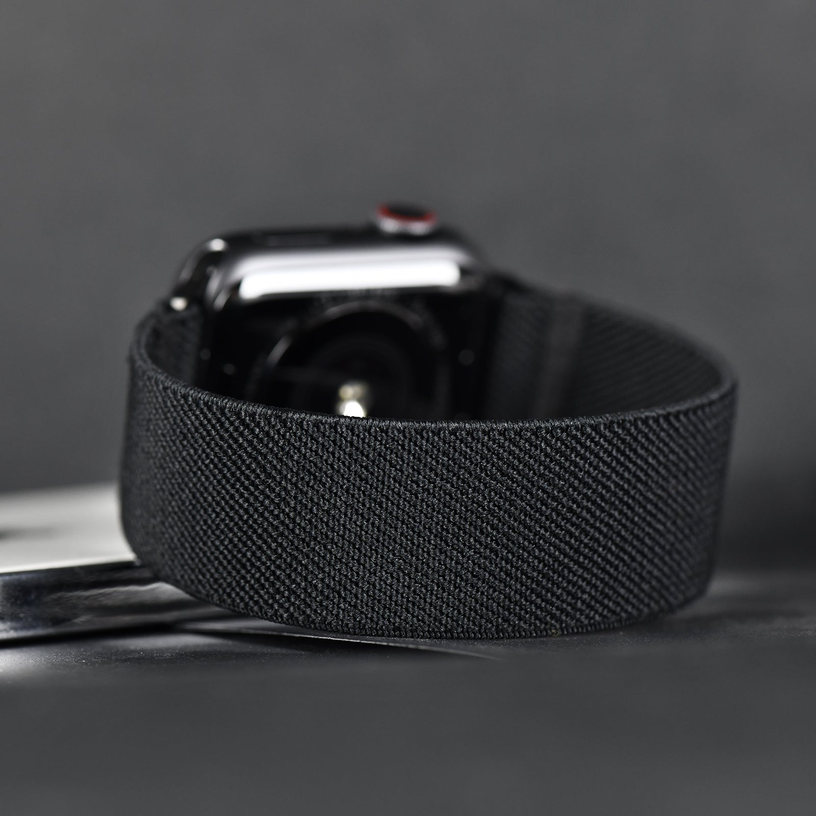 Tefeca Unity Series Elastic Compatible/Replacement Band for Apple Watch/Apple Watch Ultra | Black Colored | 38/40/41mm 42/44/45/49mm - Tefeca