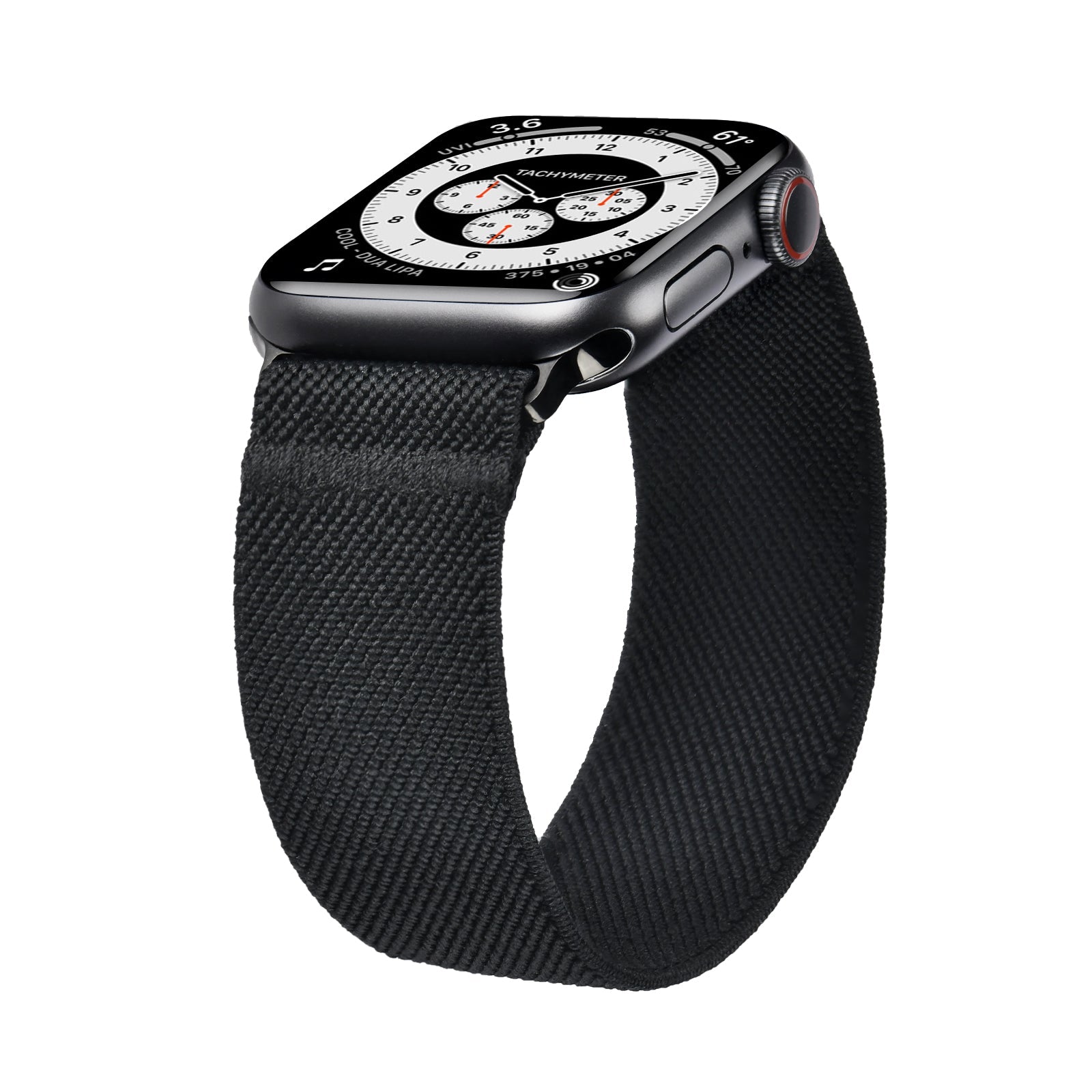 Tefeca Unity Series Elastic Compatible/Replacement Band for Apple Watch/Apple Watch Ultra | Black Colored | 38/40/41mm 42/44/45/49mm - Tefeca