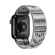 Tefeca Unity Series Elastic Compatible/Replacement Band for Apple Watch/Apple Watch Ultra | Silver Aztec | 38/40/41mm 42/44/45/49mm - Tefeca