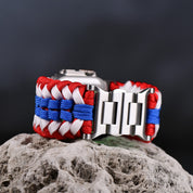 Tefeca Titan Series Paracord Band Compatible with Apple Watch (Patriot  49/46/45/44mm)