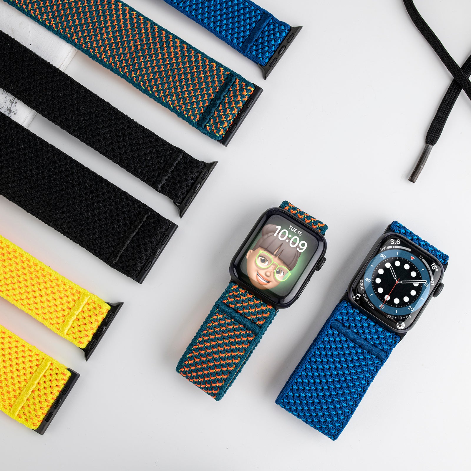 Tefeca Unity Series Elastic Compatible/Replacement Band for Apple Watch/Apple Watch Ultra | Blue Summer | 38/40/41mm 42/44/45/49mm