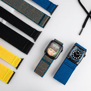 Tefeca Unity Series Elastic Compatible/Replacement Band for Apple Watch/Apple Watch Ultra | Blue Summer | 38/40/41mm 42/44/45/49mm