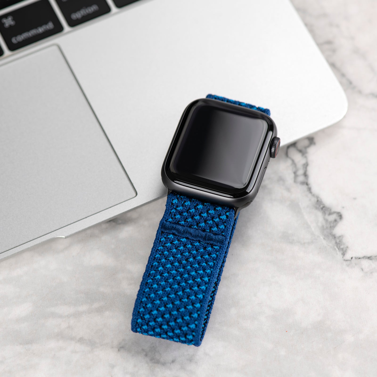 Tefeca Unity Series Elastic Compatible/Replacement Band for Apple Watch/Apple Watch Ultra | Blue Summer | 38/40/41mm 42/44/45/49mm