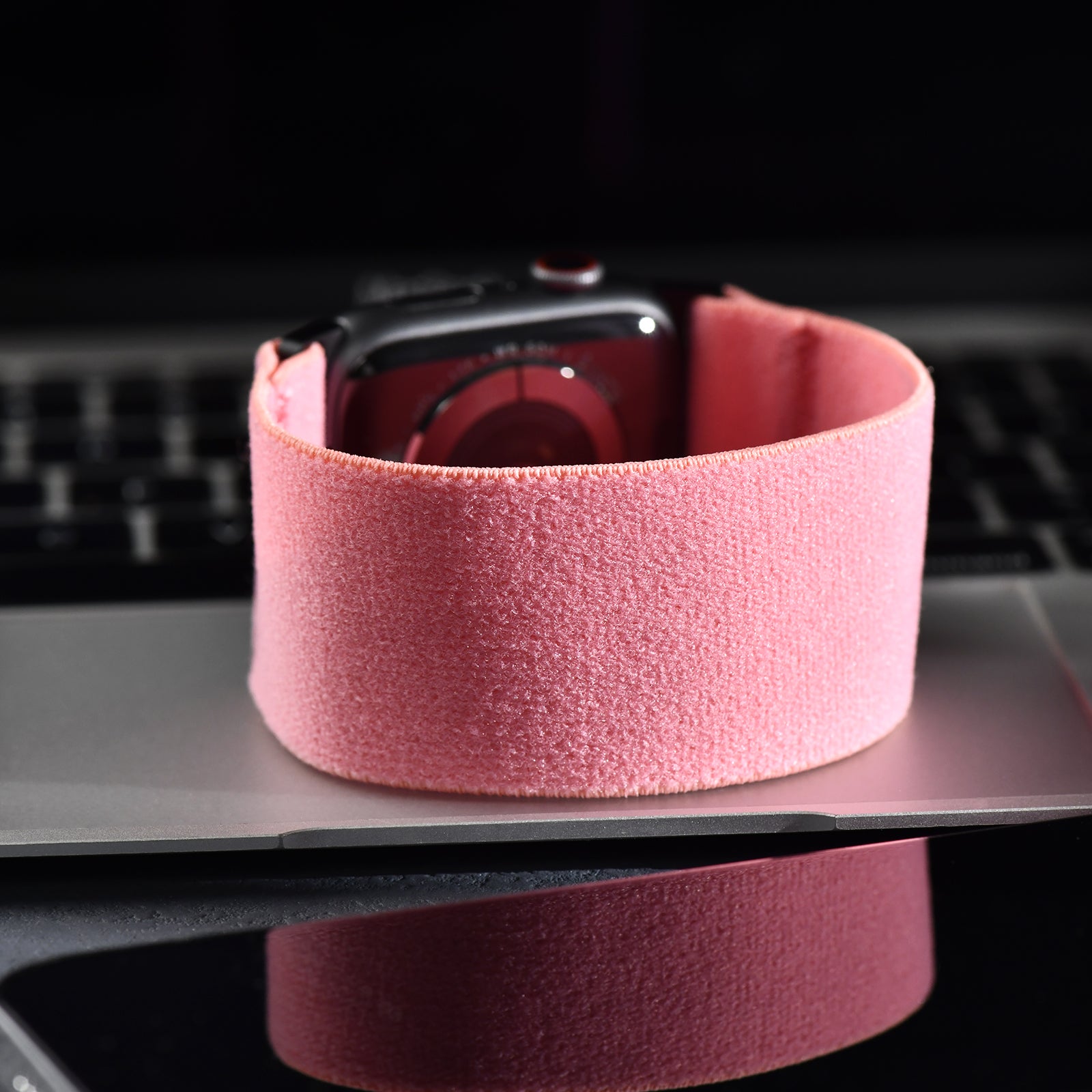 Tefeca Unity Series Elastic Compatible/Replacement Band for Apple Watch/Apple Watch Ultra | Pink Plush | 38/40/41mm 42/44/45mm