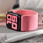 Tefeca Unity Series Elastic Compatible/Replacement Band for Apple Watch/Apple Watch Ultra | Pink Plush | 38/40/41mm 42/44/45mm