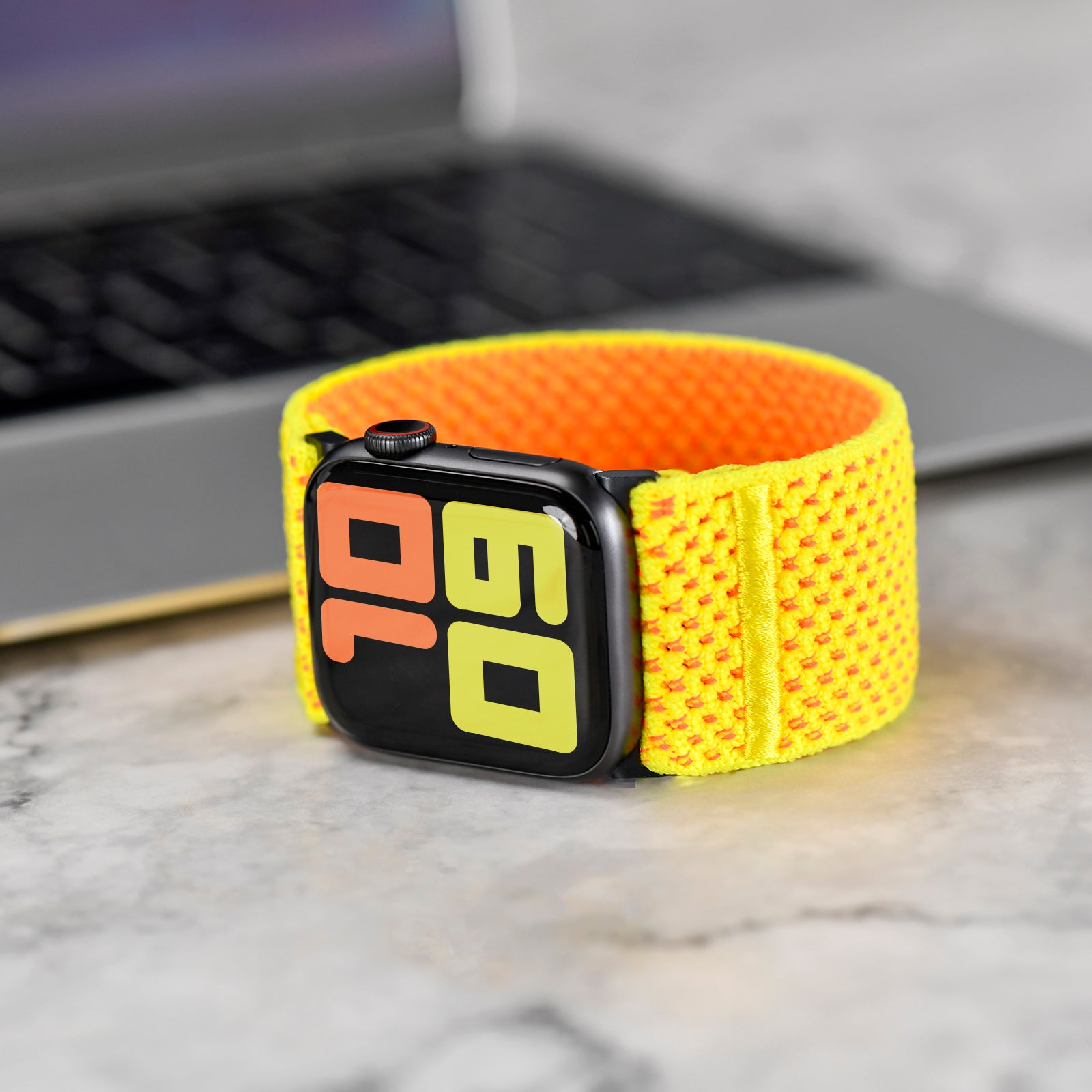 Tefeca Unity Series Elastic Compatible/Replacement Band for Apple Watch/Apple Watch Ultra | Yellow Sunflower | 38/40/41mm 42/44/45mm