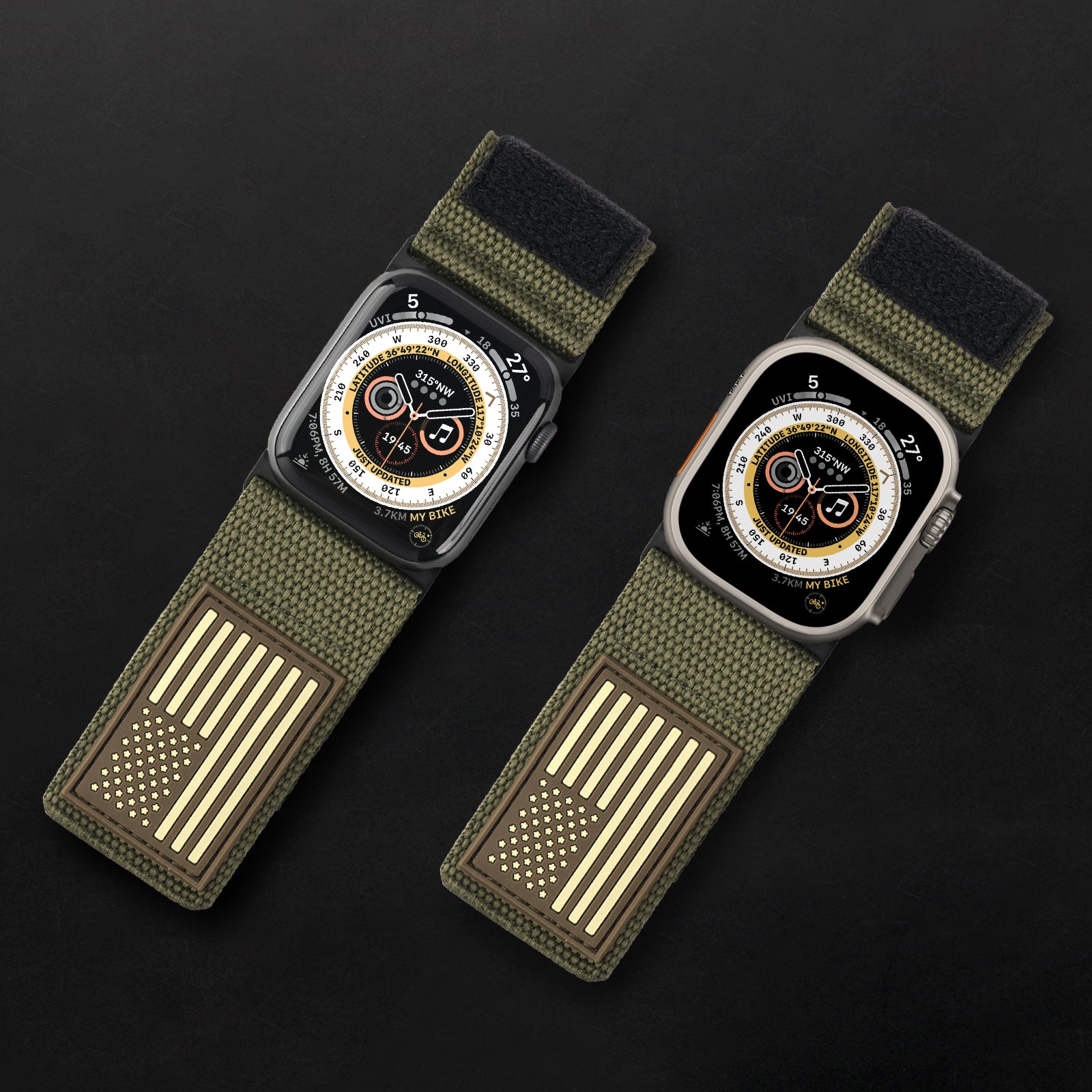 Normandie Apple Watch Band in Three-Tone - Wide Large 42-49mm